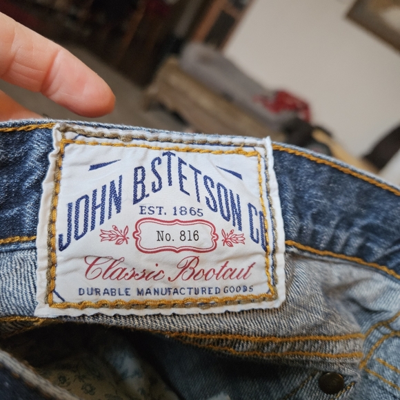 John B. Stetson Jeans Women's Size 10. Straight Leg Jeans - Picture 3 of 10